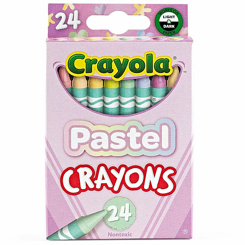 Crayola Regular Size Crayon Sets Regular - For All Ages - Pastel - 24 Each (521835)