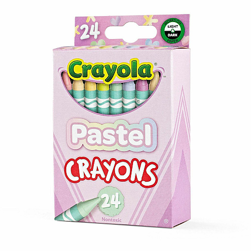 Crayola Regular Size Crayon Sets Regular - For All Ages - Pastel - 24 Each (521835)