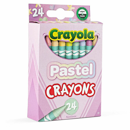 Crayola Regular Size Crayon Sets Regular - For All Ages - Pastel - 24 Each (521835)