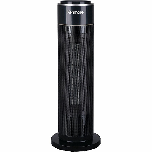 ESM 21" Oscillating Tower Heater 2 x Heat Settings - Timer - Remote Control - Oscillation - Office, Room, Living Room - Tower - Black (KM65010BK)
