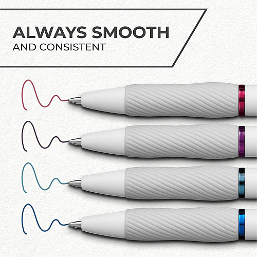 Sharpie S-Gel Pens 0.7 mm Medium Pen Point - Retractable - Bold Jewel Ink - Gel-based - Pearl White Plastic Barrel - 4 / Pack (2206099)