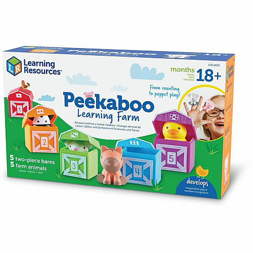 Learning Resources Peekaboo Learning Farm Farm Playset - Theme/Subject: Farm, Learning, Fun - 18 Month & Up - 15 Pieces - Multi (LER6805)