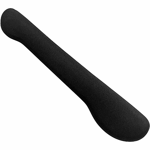 Compucessory Fabric-covered Gel Wrist Rest 0.80" Height x 18.50" Width x 2.80" Depth - Black - Polyurethane Gel - Anti-slip - 1 Each (23728)