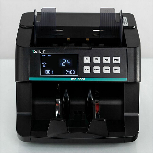 Cassida Kolibri Top-Loading Bill Counter Counts @ 200 bills/min - Gray (KBC3000)