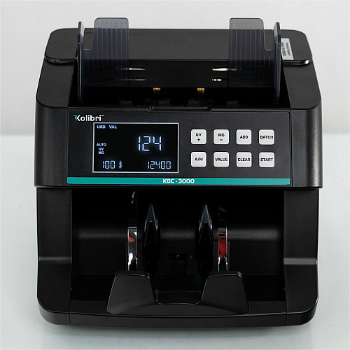 Cassida Kolibri Top-Loading Bill Counter Counts @ 200 bills/min - Gray (KBC3000)