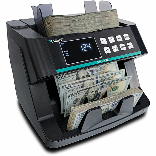 Cassida Kolibri Top-Loading Bill Counter Counts @ 200 bills/min - Gray (KBC3000)