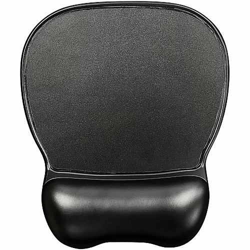 Compucessory Soft Skin Gel Wrist Rest & Mouse Pad 1" Height x 8.50" Width x 9.50" Depth - Black - Gel - Anti-slip - Mouse - 1 Each (23729)
