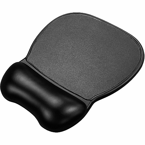 Compucessory Soft Skin Gel Wrist Rest & Mouse Pad 1" Height x 8.50" Width x 9.50" Depth - Black - Gel - Anti-slip - Mouse - 1 Each (23729)