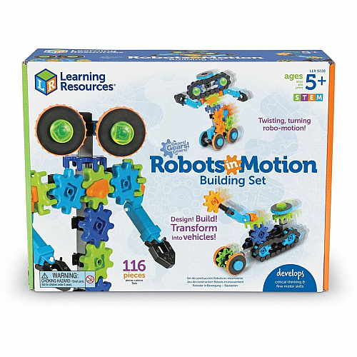 Learning Resources Gears! Robots in Motion Robotics Toy - Theme/Subject: Learning, Fun - 5 Year & Up - 116 Pieces - Multi (LER9228)