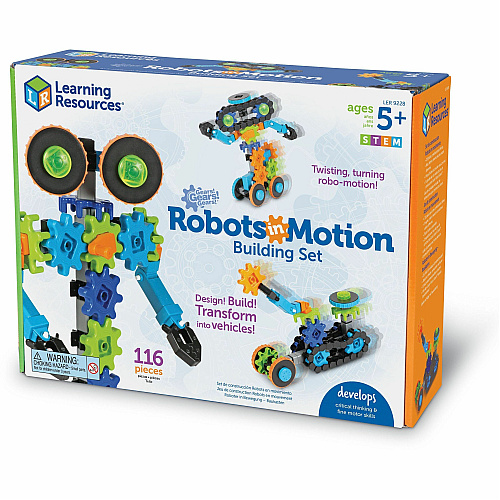 Learning Resources Gears! Robots in Motion Robotics Toy - Theme/Subject: Learning, Fun - 5 Year & Up - 116 Pieces - Multi (LER9228)