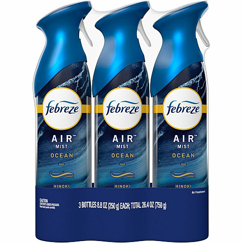 Febreze Air Freshener Spray Spray - 8.8 fl oz (0.3 quart) - Ocean - 3 / Pack (43888)