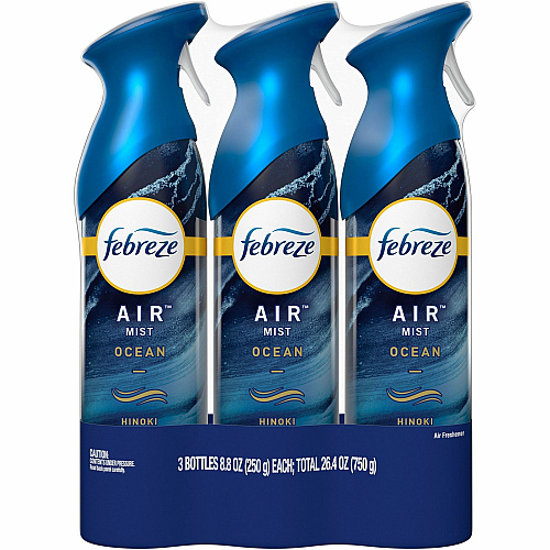 Febreze Air Freshener Spray Spray - 8.8 fl oz (0.3 quart) - Ocean - 3 / Pack (43888)