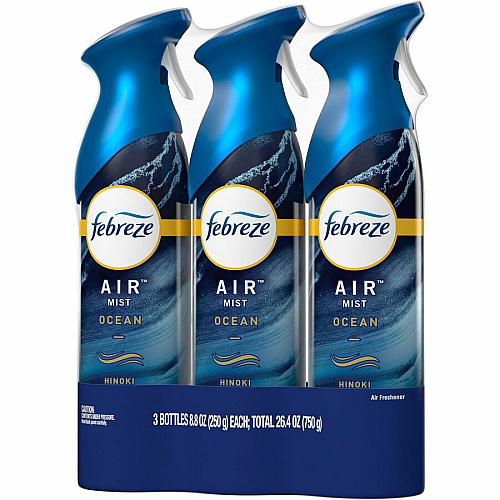 Febreze Air Freshener Spray Spray - 8.8 fl oz (0.3 quart) - Ocean - 3 / Pack (43888)