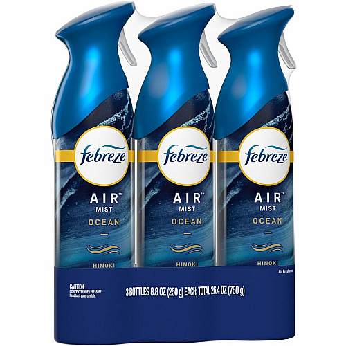 Febreze Air Freshener Spray Spray - 8.8 fl oz (0.3 quart) - Ocean - 3 / Pack (43888)