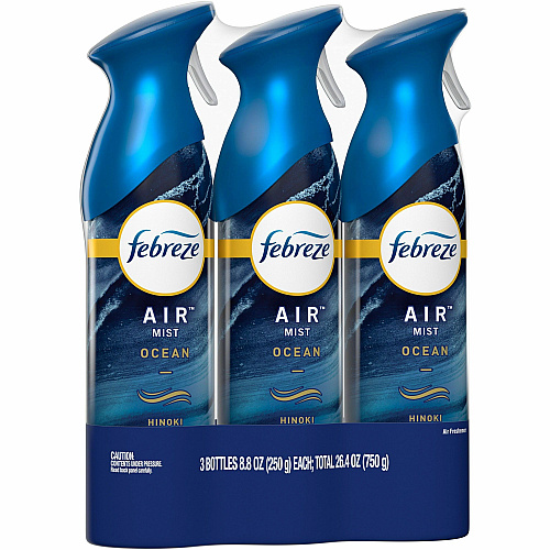 Febreze Air Freshener Spray Spray - 8.8 fl oz (0.3 quart) - Ocean - 3 / Pack (43888)