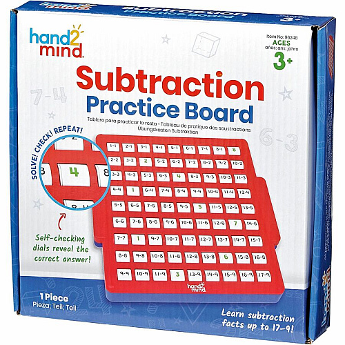 Learning Resources Subtraction Skills Practice Board Skill Learning: Interactive Learning, Subtraction - 1 Each (96248)
