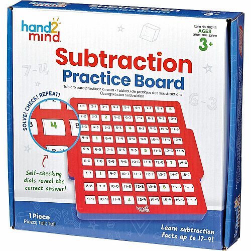Learning Resources Subtraction Skills Practice Board Skill Learning: Interactive Learning, Subtraction - 1 Each (96248)