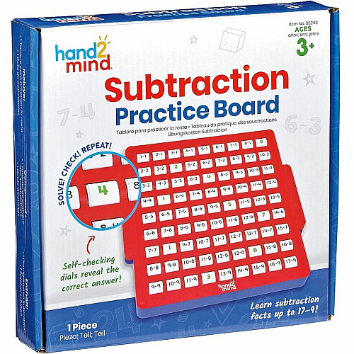 Learning Resources Subtraction Skills Practice Board Skill Learning: Interactive Learning, Subtraction - 1 Each (96248)