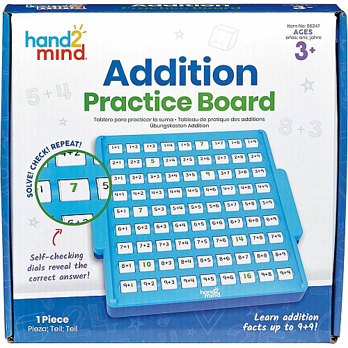 Learning Resources Addition Skills Practice Board Skill Learning: Addition, Interactive Learning - 1 Each (96247)