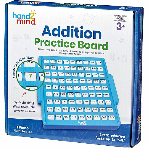 Learning Resources Addition Skills Practice Board Skill Learning: Addition, Interactive Learning - 1 Each (96247)