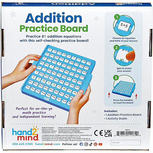 Learning Resources Addition Skills Practice Board Skill Learning: Addition, Interactive Learning - 1 Each (96247)
