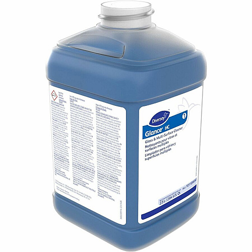 Diversey Glance Multi-Surface Cleaner For Glass, Surface, Window - Ready-To-Use/Concentrate - 84.5 fl oz (2.6 quart) - Ammonia Scent - Quick Drying, Streak-free - Blue - 2 / Unit (101109690)