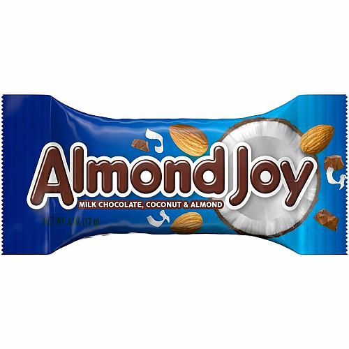 Almond Joy Candy Bars Coconut and Almond Chocolate, Milk Chocolate - Individually Wrapped - 1.26 lb - 2 / Carton (24600348)