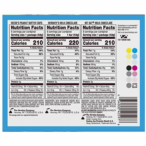 Hershey Chocolate Assortment Milk Chocolate, Peanut Butter - 18 / Carton (24600349)