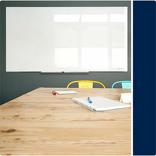 Quartet InvisaMount Magnetic Glass Board 48" (4 ft) Width x 96" (8 ft) Height - White Glass Surface - Horizontal - Magnetic - Frameless, Accessory Tray, Non-absorbent, Stain Resistant, Ghost Resistant, Scratch Resistant, Dent Resistant, Easy t (Q25F04IMW)
