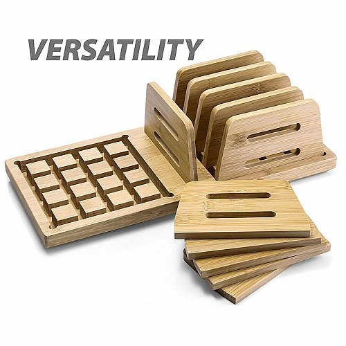 Officemate Bamboo Small File Sorter 9 Compartment(s) - 3.80" Height x 13" Width x 5.90" Depth - Stackable - Adjustable Compartment, Stackable, Durable - Natural Wood Grain - Bamboo - 1 Each (71003)