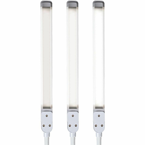 OttLite Swivel LED Desk Lamp with USB Charging and Stand LED Bulb - USB Charging, ClearSun LED, Glare-free Light, Touch-activated, Swivel Head, Flexible Neck, Adjustable Height - Desk Mountable - White - for Desk, Computer, Crafting, Home, Tabl (CSN0800W)