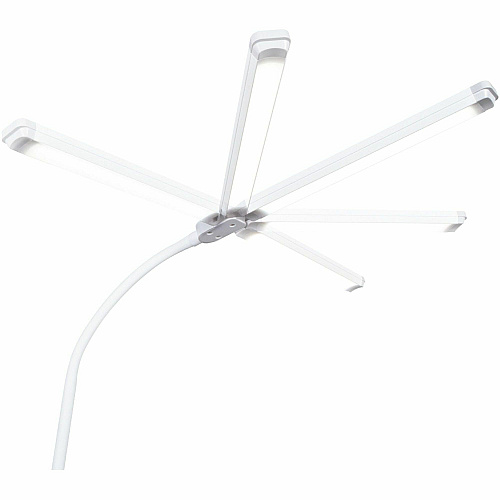 OttLite Swivel LED Desk Lamp with USB Charging and Stand LED Bulb - USB Charging, ClearSun LED, Glare-free Light, Touch-activated, Swivel Head, Flexible Neck, Adjustable Height - Desk Mountable - White - for Desk, Computer, Crafting, Home, Tabl (CSN0800W)