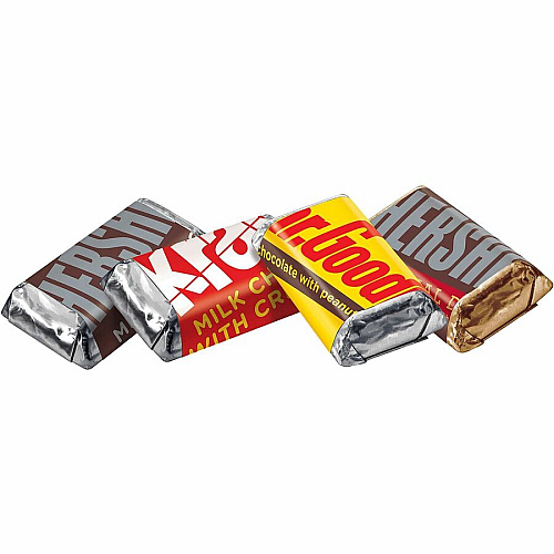 Hershey Chocolate Assortment Chocolate, Dark Mildly Sweet Chocolate, Milk Chocolate, Chocolate Candy with Peanuts - 3.50 lb - 180 / Carton (20900053)
