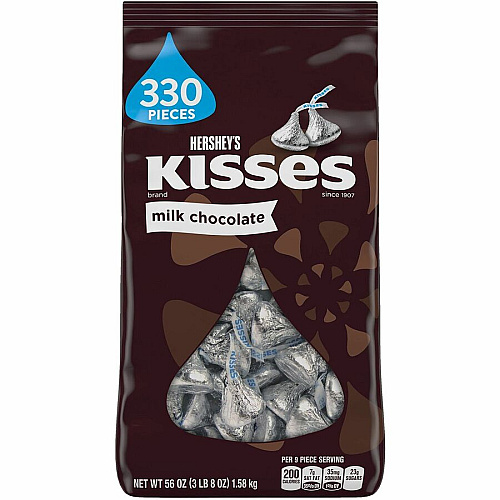 KISSES Candy Milk Chocolate - Individually Wrapped - 3.50 lb - 330 / Carton (20900054)