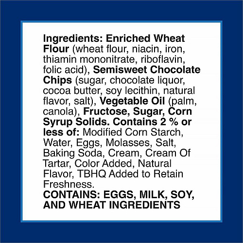 Pillsbury Soft Baked Chocolate Chip Cookie No Artificial Color, No High Fructose Corn Syrup, Gluten-free - Mini Chocolate Chip Cookies - 1.50 oz - 28 / Carton (22002056)