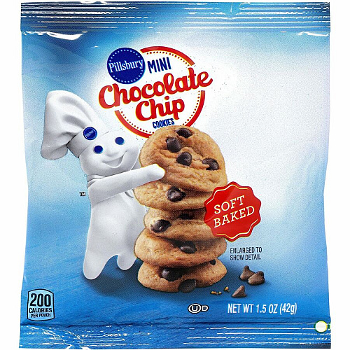 Pillsbury Soft Baked Chocolate Chip Cookie No Artificial Color, No High Fructose Corn Syrup, Gluten-free - Mini Chocolate Chip Cookies - 1.50 oz - 28 / Carton (22002056)
