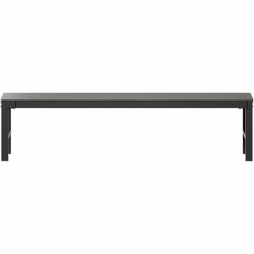 Lorell Faux Wood Outdoor Bench 17.8" Height x 72" Width x 17.8" Depth - Material: Faux Wood, Polystyrene - Finish: Gray - Sturdy, Easy to Clean - For Outdoor (LLR42670)