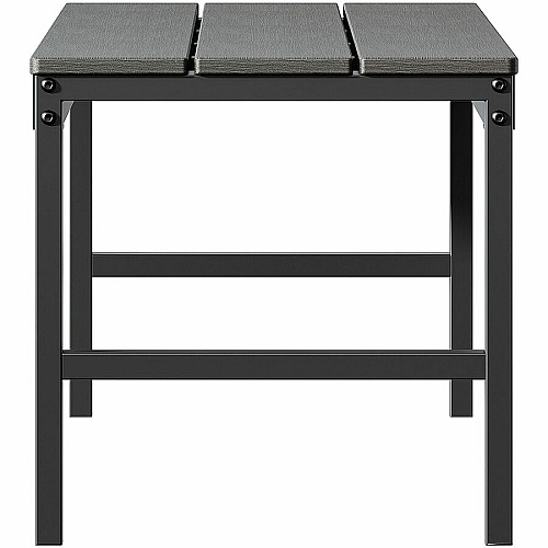 Lorell Faux Wood Outdoor Bench 17.8" Height x 72" Width x 17.8" Depth - Material: Faux Wood, Polystyrene - Finish: Gray - Sturdy, Easy to Clean - For Outdoor (LLR42670)