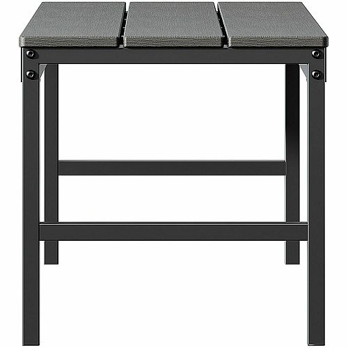 Lorell Faux Wood Outdoor Bench 17.8" Height x 72" Width x 17.8" Depth - Material: Faux Wood, Polystyrene - Finish: Gray - Sturdy, Easy to Clean - For Outdoor (LLR42670)