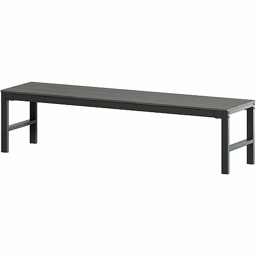 Lorell Faux Wood Outdoor Bench 17.8" Height x 72" Width x 17.8" Depth - Material: Faux Wood, Polystyrene - Finish: Gray - Sturdy, Easy to Clean - For Outdoor (LLR42670)