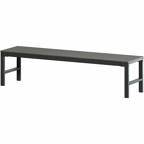 Lorell Faux Wood Outdoor Bench 17.8" Height x 72" Width x 17.8" Depth - Material: Faux Wood, Polystyrene - Finish: Gray - Sturdy, Easy to Clean - For Outdoor (LLR42670)