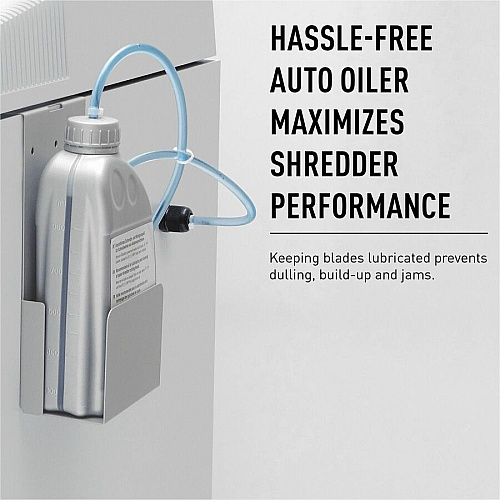 ideal. 4003 Cross-Cut P-4 Shredder Continuous Shredder - Cross Cut - 26 Per Pass - for shredding Paper, Paper Clip, Staples, CD, DVD, Credit Card - P-4 - 44 gal Wastebin Capacity - 1304.97 W - White - 1 Each (IDEDSH0396OH)