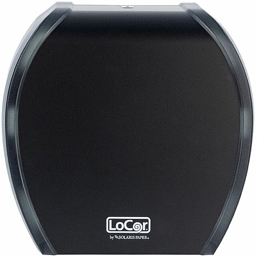LoCor Paper Jumbo Bath Tissue Dispenser Roll Dispenser - 4.8" Height x 12" Width x 11.8" Depth - Matte Black - 1 Each (D67033N)
