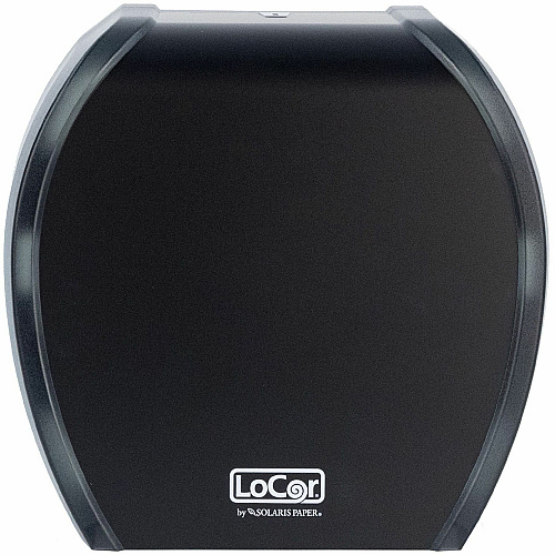 LoCor Paper Jumbo Bath Tissue Dispenser Roll Dispenser - 4.8" Height x 12" Width x 11.8" Depth - Matte Black - 1 Each (D67033N)