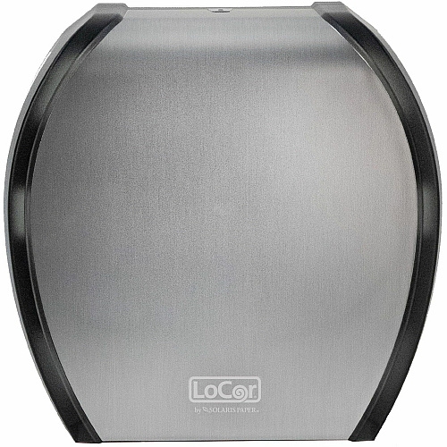 LoCor Paper Jumbo Bath Tissue Dispenser Roll Dispenser - 4.8" Height x 12" Width x 11.8" Depth - Stainless - 1 Each (D67031N)
