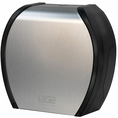 LoCor Paper Jumbo Bath Tissue Dispenser Roll Dispenser - 4.8" Height x 12" Width x 11.8" Depth - Stainless - 1 Each (D67031N)