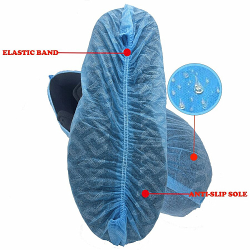 Genuine Joe PolyLite Shoe Covers Recommended for: Hospital, Clinic, Laboratory, Food Processing, Painting - Large - Paint Protection - Polypropylene - Lightweight, Comfortable, Non-skid, Slip Resistant - 150 / Carton (GJO00316)