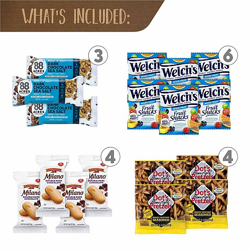 Snack Box Pros Salty & Sweet Snack Box Cholesterol-free - Assorted - 43 / Carton (70000167)