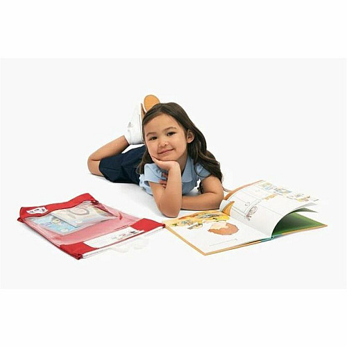 Seat Sack Read-n-Go Carrying Case (Pouch) Book - Blue Poly Cotton, Fabric Body - Handle - 16" Height x 10.5" Width x 2" Depth - 1 Carton (80190)