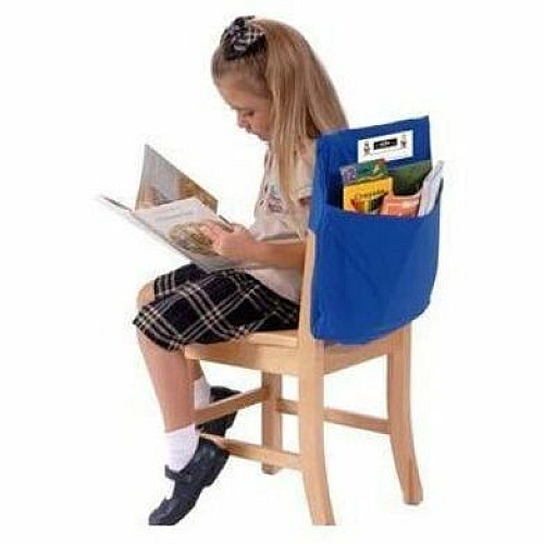Seat Sack 10-Count 1-Pocket Classroom Pack 1 Pocket(s) - 17" Width x 2" Depth - Chair - Washable, Expandable - Black - Poly Cotton - 10/Pack - 1 Carton (30117BUNDLE)